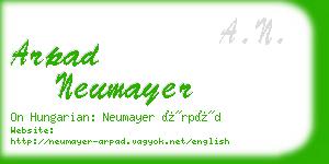 arpad neumayer business card